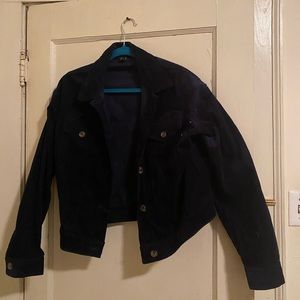 Deep jewel blue corduroy jacket